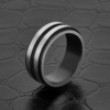 Men's Mateo Ruthenium Ring in Stainless Steel, view 3