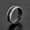 Men's Tyler Ruthenium Ring in Stainless Steel, view 3
