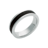 Men's Zachary Ruthenium Ring in stainless steel