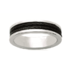 Men's Zachary Ruthenium Ring in Stainless Steel, view 2