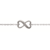 Infinity Heart Bracelet in 925 Sterling Silver Plated Rhodium, view 2