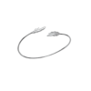 Leslie Feather Bangle in 925 Sterling Silver Plated Rhodium
