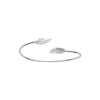Leslie Feather Bangle in 925 Sterling Silver Plated Rhodium, view 2