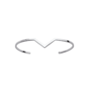 Aria V Bangle in 925 Sterling Silver Plated Rhodium, view 2