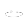 Lucy Dot Bangle in 925 Sterling Silver Plated Rhodium or 18K Gold Plated, view 2
