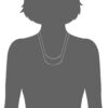 Jane Dual Necklace in 925 Sterling Silver Plated Rhodium, view 3