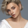 Jane Dual Necklace in 925 Sterling Silver Plated Rhodium, view 2