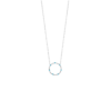 Lacy Turquoise Necklace in 925 Sterling Silver Plated Rhodium, view 2
