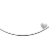 MiniMe Heart Necklace in 925 Sterling Silver Plated Rhodium, view 3