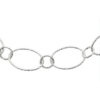 Pippa Oval Necklace in 925 Sterling Silver Plated Rhodium