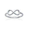 Infinity Ring in 925 Sterling Silver Plated Rhodium or 18K Gold Plated, view 2