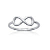 Mystigrey Infinity .925 Sterling Silver Plated Rhodium Ring