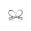 Butterfly Twist Ring in 925 Sterling Silver Plated Rhodium or 18K Gold Plated, view 2