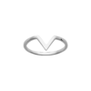 Aria V Ring in 925 Sterling Silver Plated Rhodium or 18K Gold Plated