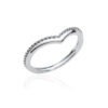 Aria Chiseled Ring in 925 Sterling Silver Plated Rhodium