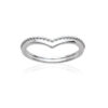 Aria Chiseled Ring in 925 Sterling Silver Plated Rhodium, view 2