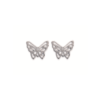 Butterfly Earrings in 925 Sterling Silver Plated Rhodium