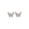 Mystigrey Butterfly .925 Sterling Silver Plated Rhodium Earrings