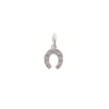 Horseshoe Luck Pendant in 925 Sterling Silver Plated Rhodium