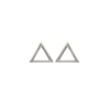 Aria Triangle Medium Earrings in 925 Sterling Silver Plated Rhodium