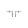 Aria Triangle Medium Earrings in 925 Sterling Silver Plated Rhodium, view 2
