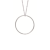 Lola Circle Pendant in 925 Sterling Silver Plated Rhodium or 18K Gold Plated, view 3