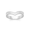 Aria Chiseled Ring in 925 Sterling Silver Plated Rhodium or 18K Gold Plated, view 2