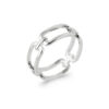 Mystigrey Mack Band .925 Sterling Silver Plated and 18K Gold Plated Rhodium Ring