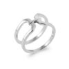 Mystigrey Mack .925 Sterling Silver Plated and 18k Gold Plated Rhodium Ring