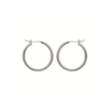 Load image into Gallery viewer, Mysti Two .925 Sterling Silver Plated Rhodium Hoop Earrings
