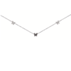 Load image into Gallery viewer, Mystigrey Butterfly .925 Sterling Silver Plated Rhodium Necklace for Women with Black and White Cubic Zirconia
