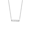 Jessica Necklace in 925 Sterling Silver Plated Rhodium, view 2