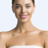 Chloe N3 Necklace in 925 Sterling Silver Plated Rhodium, view 3
