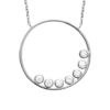 Chloe N7 Necklace in 925 Sterling Silver Plated Rhodium, view 2