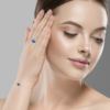 Alizee Marina Blue Bracelet in 925 Sterling Silver Plated Rhodium, view 2
