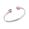 Alizee Gemma Bangle in 925 Sterling Silver Plated Rhodium, view 5