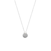Savannah Moon Stone Necklace in 925 Sterling Silver Plated Rhodium