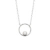 Mystigrey Lexa .925 Sterling Silver Plated Rhodium Necklace Cubic Zirconia