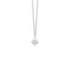 White Flower Necklace in 925 Sterling Silver Plated Rhodium