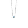 Mystigrey Liberty .925 Sterling Silver Plated Rhodium Necklace Blue