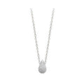 Elodie Pavé Drop Necklace, 925 Sterling Silver Plated Rhodium