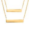 Mystigrey Victoria 18K Gold Plated Necklace for Women 2 Barrettes