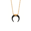 Mystigrey Mina 18K Gold Plated Necklace for Women Black & Golden