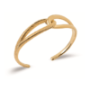 Mystigrey Alexandra 18K Gold Plated Interlocked Bangle for Women