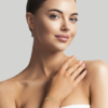 Mystigrey Alexandra 18K Gold Plated Interlocked Bangle for Women