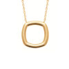 Square Round Necklace in 18K Gold Plated