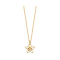Maile Open Flower Necklace, 18K Gold Plated