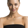Load image into Gallery viewer, Mystigrey Chantel 18K Gold Plated and .925 Sterling Silver Plated Rhodium Necklace for Women with Cubic Zirconia
