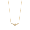 Mystigrey Elizabeth 18K Gold Plated Necklace for Women with Cubic Zirconia Bouquet