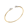 Mystigrey Stella 18K Gold Plated Star Bangle for Women with Cubic Zirconia